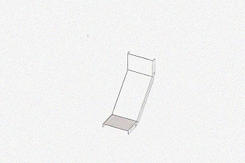 Крышка лотка КЛП 600х200-90 УТ1,5 для поворота трассы вверх на 90, оцинкованный лист, S1,5