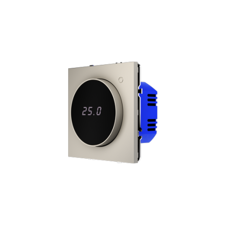 Терморегулятор электронный Voltum S70 с индикацией и датчиком, для теплого пола, (кашемир)