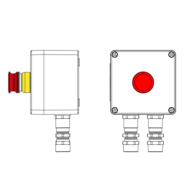Взрывозащ. пост упр. из алюминия CPE-A-12-(1xP3E(11))-2xKA2MHK(C)1Ex d e IIC Т5 Gb / Ex tb IIIC T95°C Db IP66 DKC Взрывозащ. пост упр. из алюминия CPE-A-12-(1xP3E(11))-2xKA2MHK(C)1Ex d e IIC Т5 Gb / Ex tb IIIC T95°C Db IP66 DKC