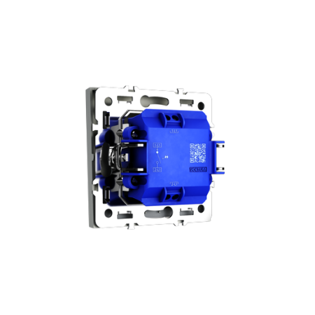 Выключатель встраиваемый Voltum S70 одноклавишный с подсветкой 10А, (сталь)