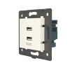 Розетка RocketSocket 2USB с блоком питания 2.1А 5В для рамки, цвет белый (механизм) Livolo