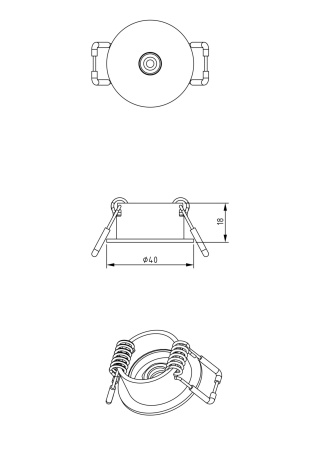 Основание для светильника Алюминий Белый PA067-01W Technical