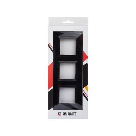 Рамка из металла, "Avanti", черная, 3 поста (6 мод.) DKC