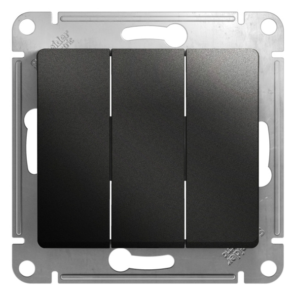 GLOSSA Механизм выключателя 3-кла.10А антрацит Schneider Electric