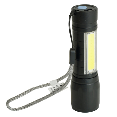 Фонарь светодиодный ручной аккумуляторный USB ZOOM, TH2408 Feron