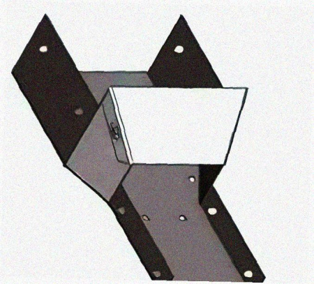 Лоток переходной замковый ЛПЗ 300х100-100х100 УХЛ1, горячее цинкование, S1,5