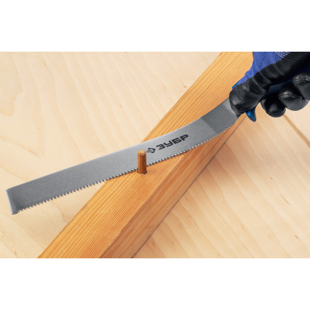 Ножовка универсальная (пила) Молния 15 ЭКСПЕРТ 250 мм, 15 TPI, 3D зуб, пиление "на себя" для точных работ по фанере, пластику, ламинату, ЗУБР