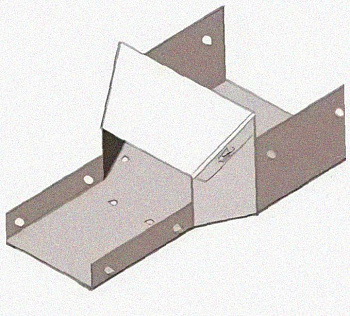 Лоток переходной замковый ЛПЗ 100х60-50х50 УХЛ1 горячее цинкование, S1,5