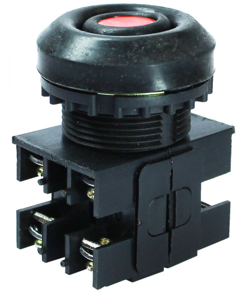 Выключатель кнопочный ВК30-10-22110-54 У2, красный, 2з+2р, цилиндр, IP54, 10А. 660В Электротехник
