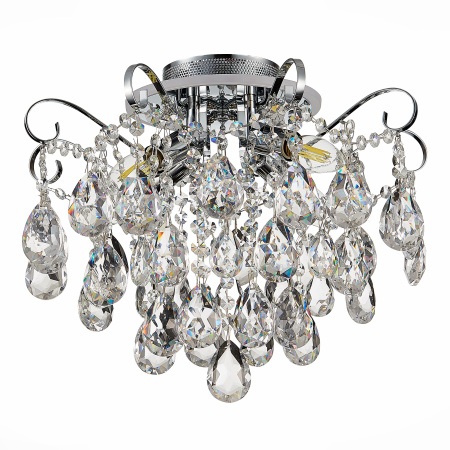 Светильник потолочный Хром/Прозрачный E14, LED 4+1*40/5Вт(подсветка) SLE160002-04 EVOLUCE