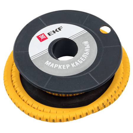 Маркер кабельный 4,0 мм2 "8" (500 шт) (ЕС-2) PROxima EKF