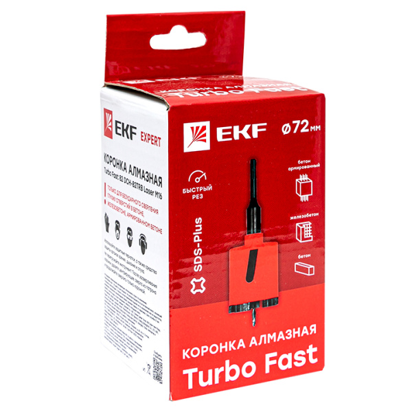 Коронка алмазная Turbo Fast 82 DCH-82TRB Laser M16 Expert EKF