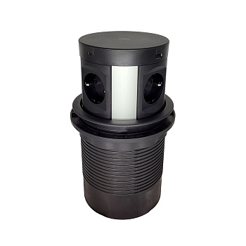 Розетка вертикальная выдвижная с пневмоприводом 4EU + 2 USB (A) + 2 USB (C)