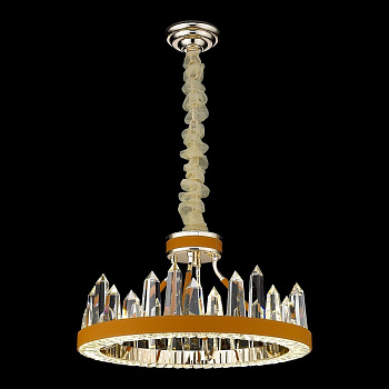 Люстра подвесная Абрикосовый, Хром/Прозрачный LED 1*72Вт 4000К WE456.06.303 WERTMARK