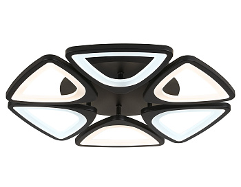 Светильник потолочный светодиодный с пультом FA4495/6 BK черный 84W 4200K/3000K+6400K/6400K+3000K D450*80 (ПДУ ИК) Ambrella Light