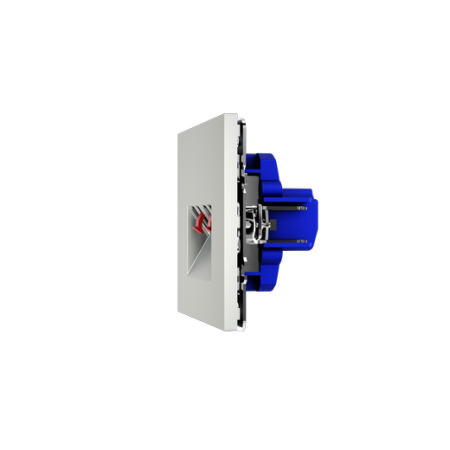 Розетка акустическая встраиваемая Voltum S70 4-местная, (сталь)