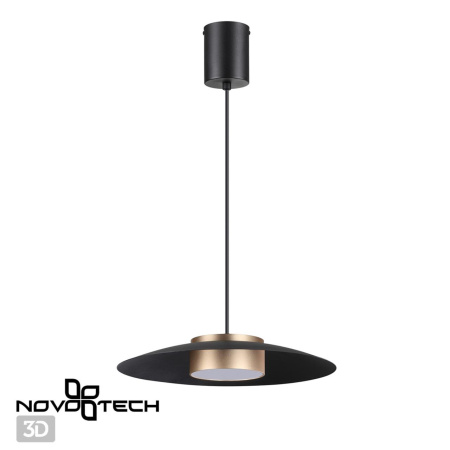 Св-к накл.св/д,провод 2м IP20 LED 4000K 18W 220-240V черный/золото PILZ NOVOTECH