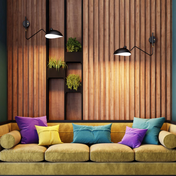 Настенный св-к E27 1*40W KERBI черный/золотой ODEON LIGHT Настенный св-к E27 1*40W KERBI черный/золотой ODEON LIGHT