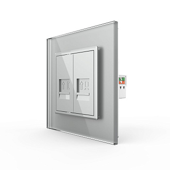 Розетка ТЛФ/КОМП RJ-45 Серая Livolo Розетка ТЛФ/КОМП RJ-45 Серая Livolo