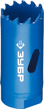 22мм, коронка биметаллическая, быстрорежущая сталь ЗУБР