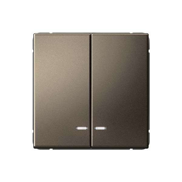 ARTGALLERY 2-клавишный ВЫКЛЮЧАТЕЛЬ с подсветкой, сх.5а, 10АХ, механизм, СТАЛЬ Systeme Electric