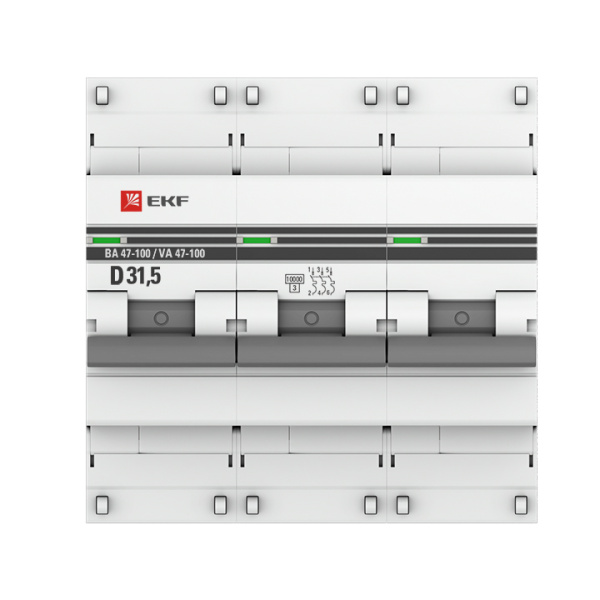 Выключатель автоматический ВА МОД 3П 31,5А D 10кА PROxima EKF