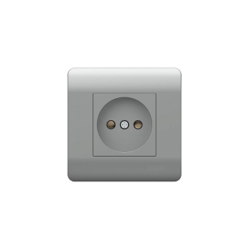 Розетка б/з со шторками, 16А, серебряный NEW3-E CHINT