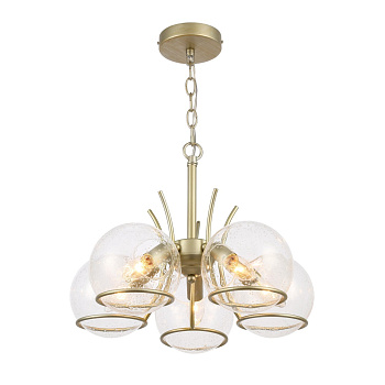 Люстра подвесная Шампань/Прозрачный,С пузырьками воздуха E14 5*40Вт SL1136.203.05 EVOLUCE