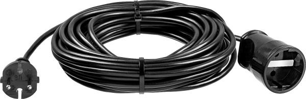 Силовой удлинитель-шнур ПВС 2x0.75 20м 2200Вт, ПВС 207-Ш ЗУБР