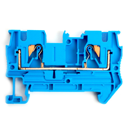 Зажим пружинный, 3-проводной проходной ЗНИ - 4, JXB PT 4 TW, синий LD573-2-40 STEKKER