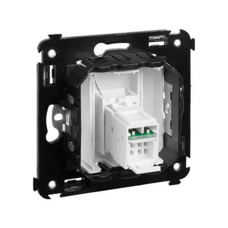 Компьютерная розетка RJ-45 в стену, кат.6 одинарная,"Avanti", "Белое облако" DKC