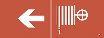 Самоклеящаяся этикетка 240х90мм "Пожарный кран/стрелка налево" для ССА 1005 IEK