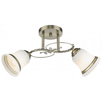 Люстра потолочная Бронза/Белый, Бронза E27 2*60Вт 112-507-02 VELANTE