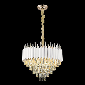 Люстра подвесная Белое золото/Прозрачный, Белый E14 12*40Вт WE138.12.003 WERTMARK