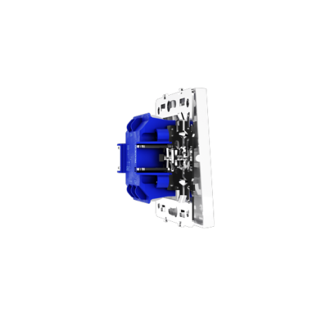 Проходной переключатель встраиваемый Voltum S70 одноклавишный 10А, (белый глянцевый)