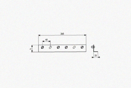 Соединитель лотковый замковый СЛЗх110х1,0 УХЛ1, горячее цинкование, S1,0