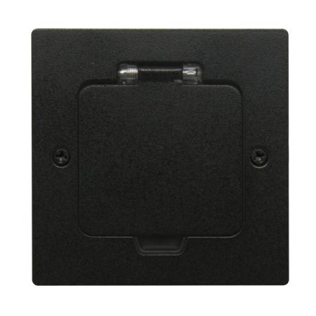 Donel Лючок 2 мод. (1 мод. 45х45 мм.), антрацит, IP44, (с уст. набором)