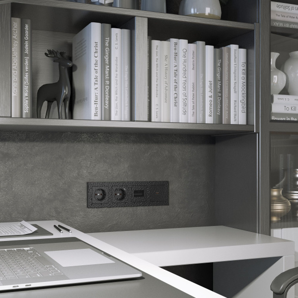 Накладка для розетки HDMI (черный) Hammer СУ IP20 Werkel