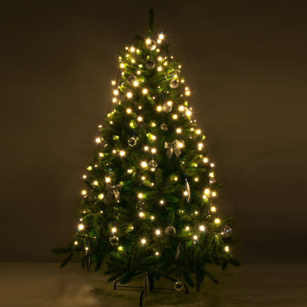 Гирлянда занавес на ель 0,45*1,5 м IP20 (200-003 теплый белый) Eurosvet