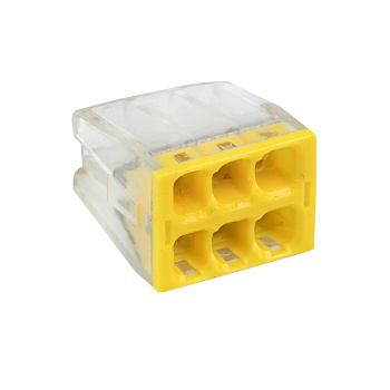 Строительно-монтажная клемма СМК 2273-246 (с пастой) 6 отверстий 0,5-2,5мм2 (50шт) PROxima EKF