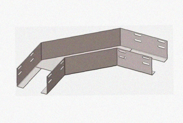 Лоток угловой замковый перфорированный КГЗ 100х50-90 УХЛ1 поворот на 90, горячее цинкование, S1,5