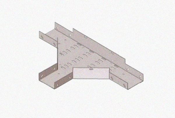 Лоток тройниковый замковый перфорированный ОТЗ 400х100 УХЛ1, горячее цинкование, S1,5