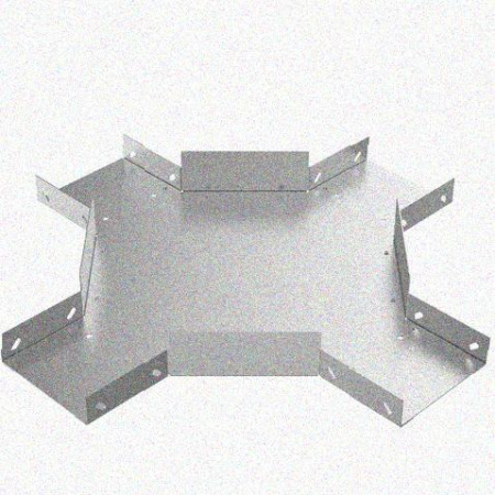 Лоток крестообразный замковый глухой КМЗГ 300х50 УТ1,5, горячее цинкование, S1,5
