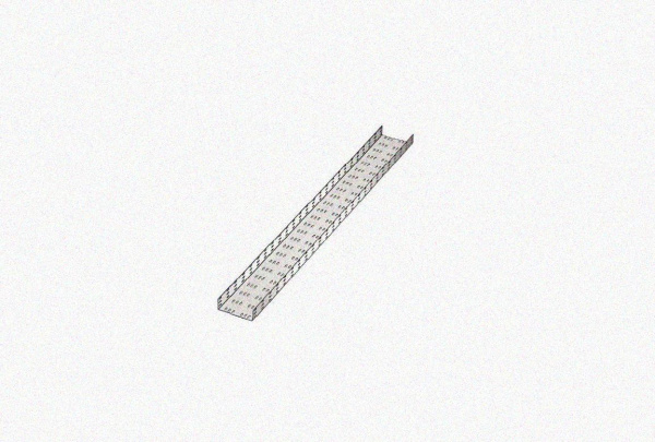 Лоток замковый перфорированный ЛМЗ 100х50х3000 УХЛ1, горячее цинкование S1,0