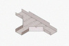 Лоток тройниковый замковый перфорированный ОТЗ 300х50 УХЛ1, оцинкованный лист S1,0
