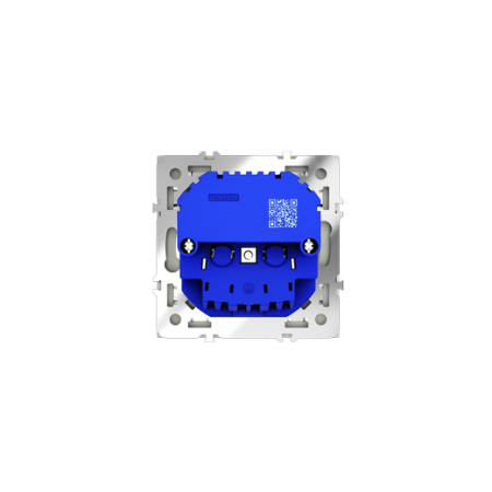 Розетка встраиваемая Voltum S70 с заземлением и защитными шторками, 16А, с USB, A+A, (сталь)