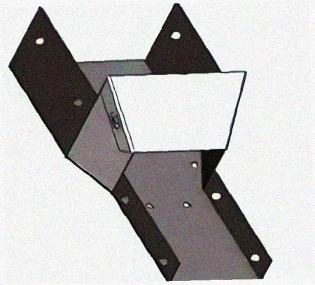 Лоток переходной замковый ЛПЗ 200х65-100х65 УХЛ1 горячее цинкование, S1,5