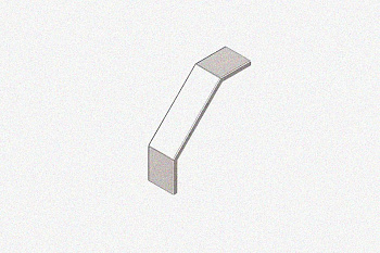 Крышка лотка замкового КЛСЗ 250х80-90 УТ1,5 для поворота трассы вниз на 90, горячее цинкование, S1,5