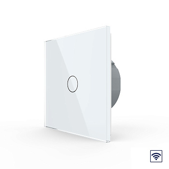 Сенсорный радиоуправляемый выключатель 1 клавиша 1 пост Белый Livolo