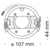 Встраиваемый светильник 1*GX53 15Вт Золото IP20 Metal Modern DL293-01-G Technical
